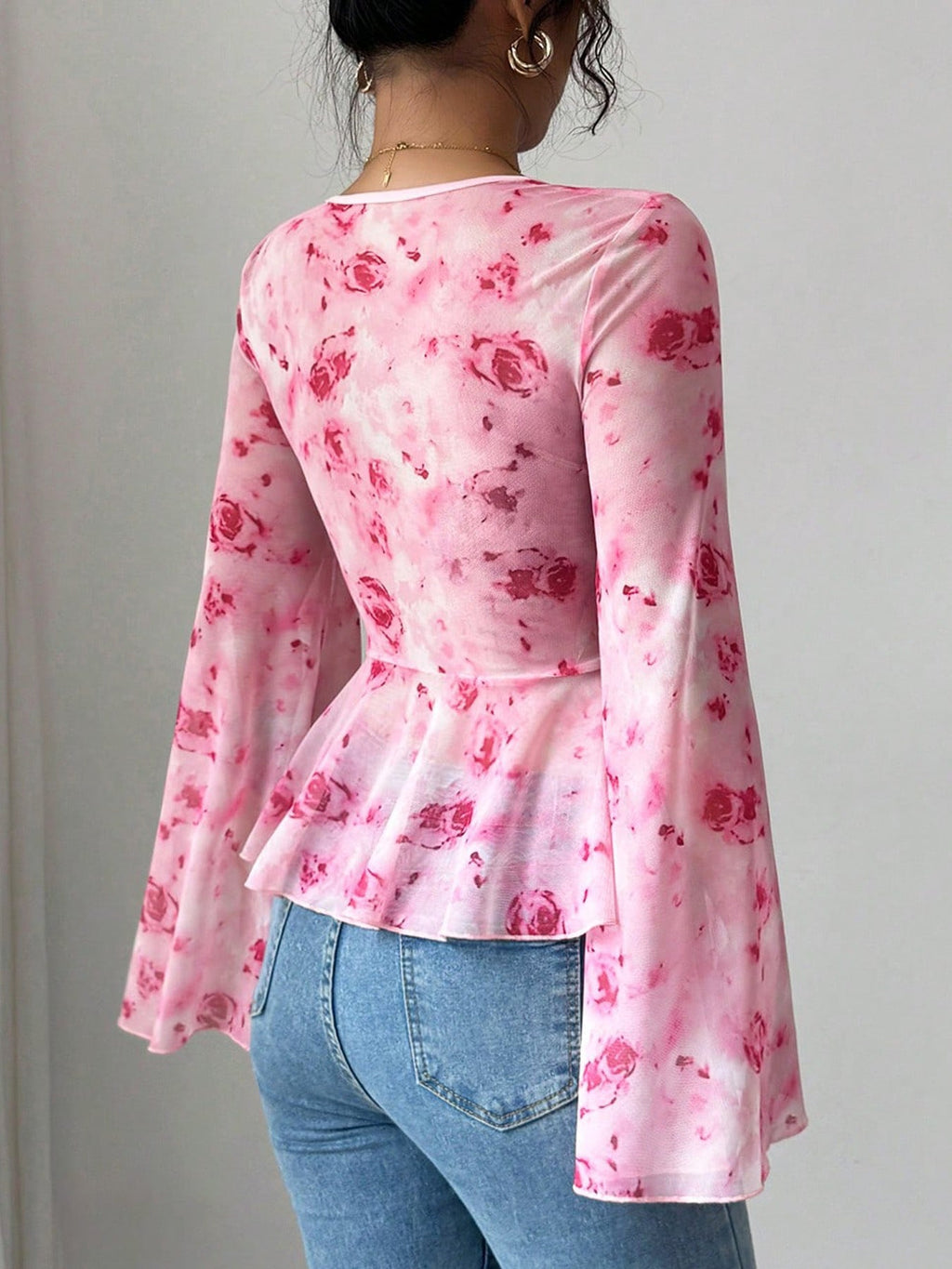 Garden Whisper Tie-Front Blouse