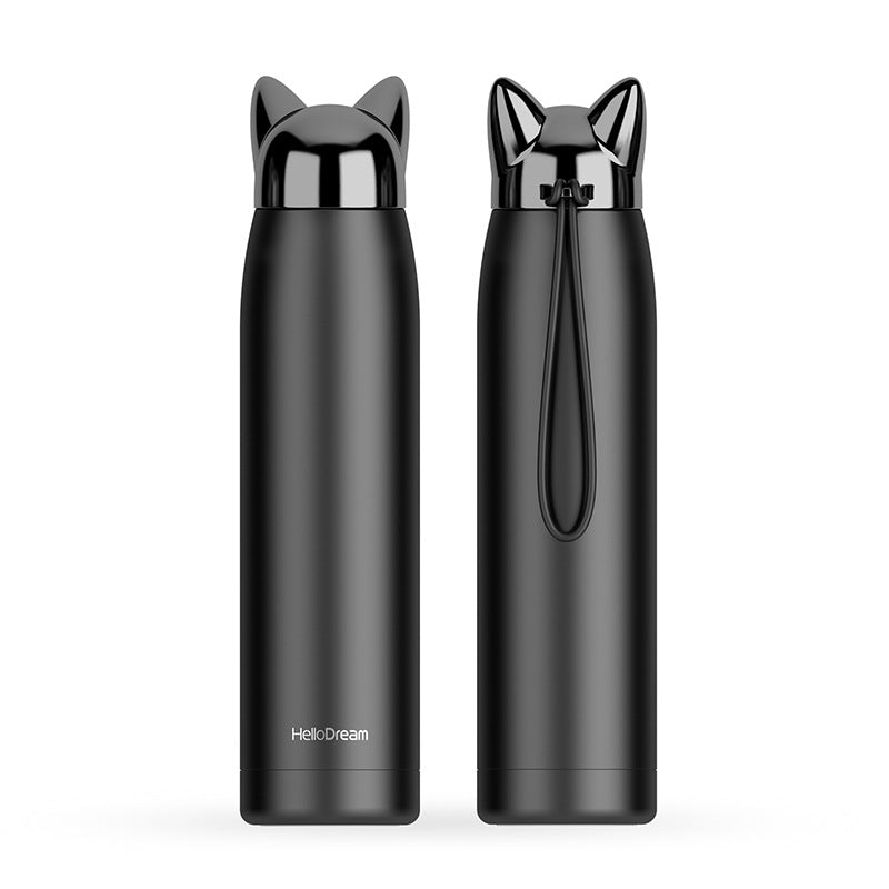 Cartoon Lightning Fox Insulated Water Bottle