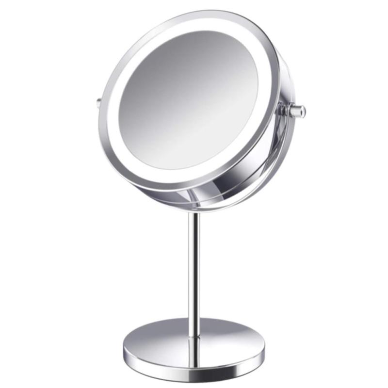 LED Makeup Mirror with 360° Rotation and 10x Magnification