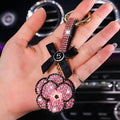 Camellia Diamond Pendant For Car Key Chain
