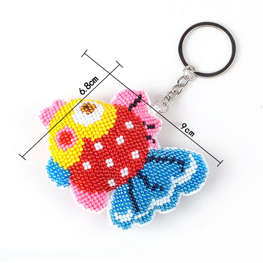 Cute Handmade DIY Full Beaded Keychain Pendant