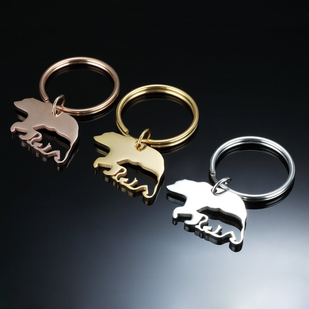Mother's Day Stainless Steel Keychain - Mama Bear Gift
