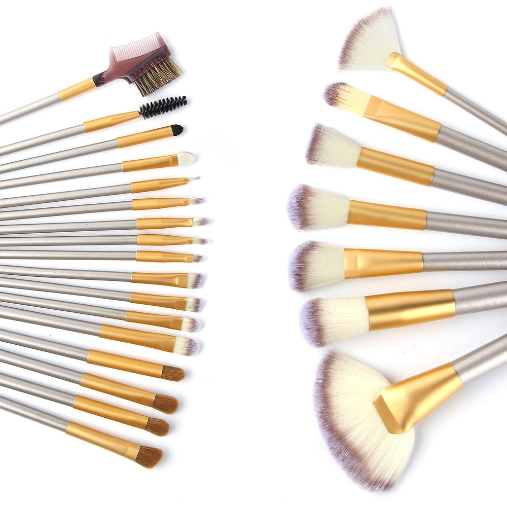 24-Piece Persian Champagne Makeup Brush Set