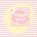 50 PcsPack Square Simple Thank-you Card Coated Paper Business Cards