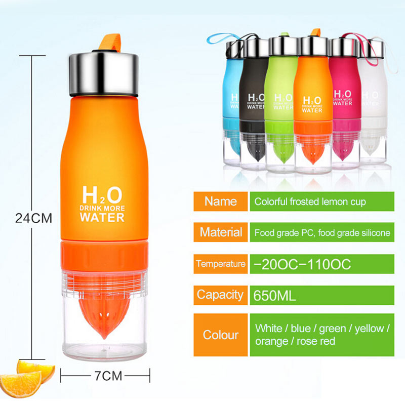 Sports Plastic Lemon Water Bottle