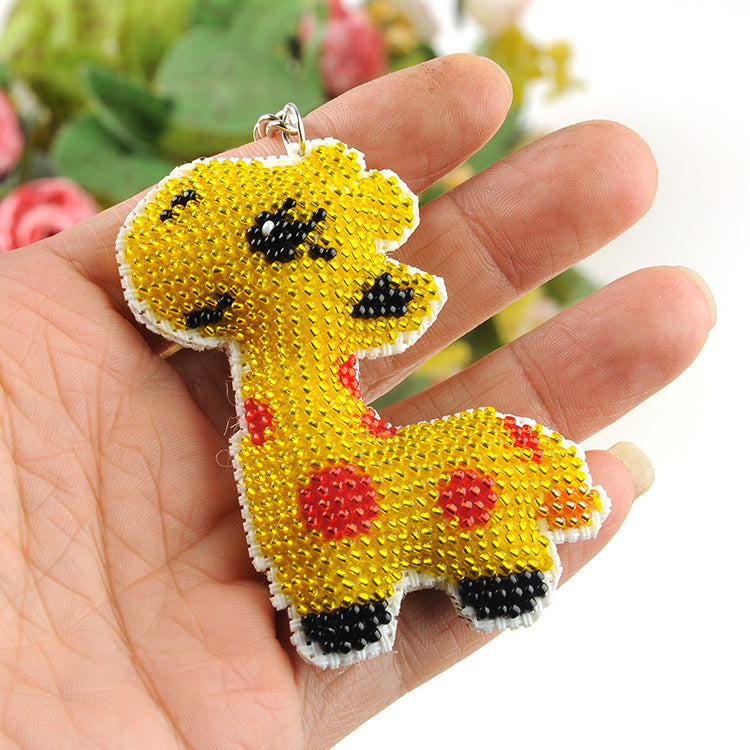 Cute Handmade DIY Full Beaded Keychain Pendant