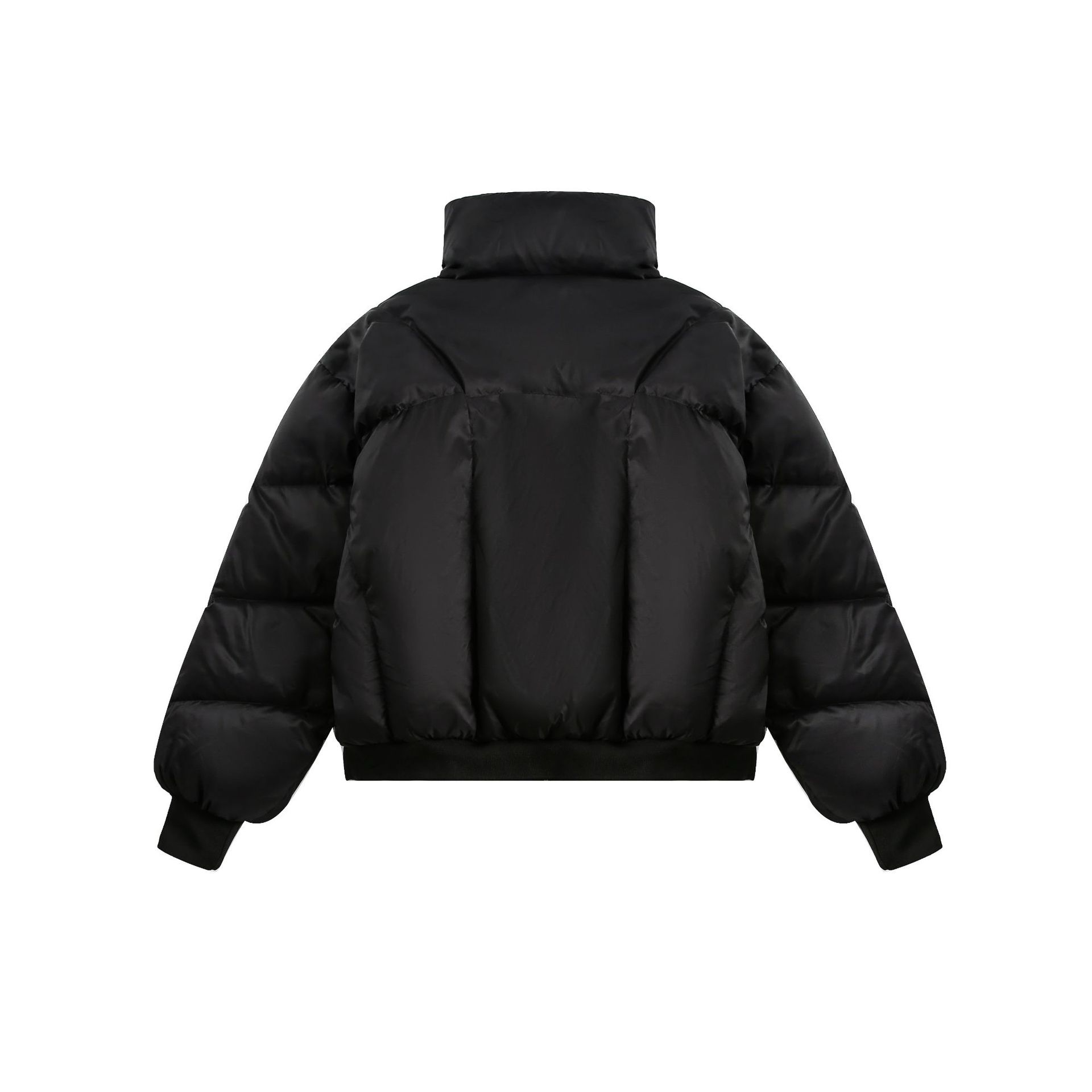 Winter New White Duck Down American Black Stand-up Collar Bread Coat
