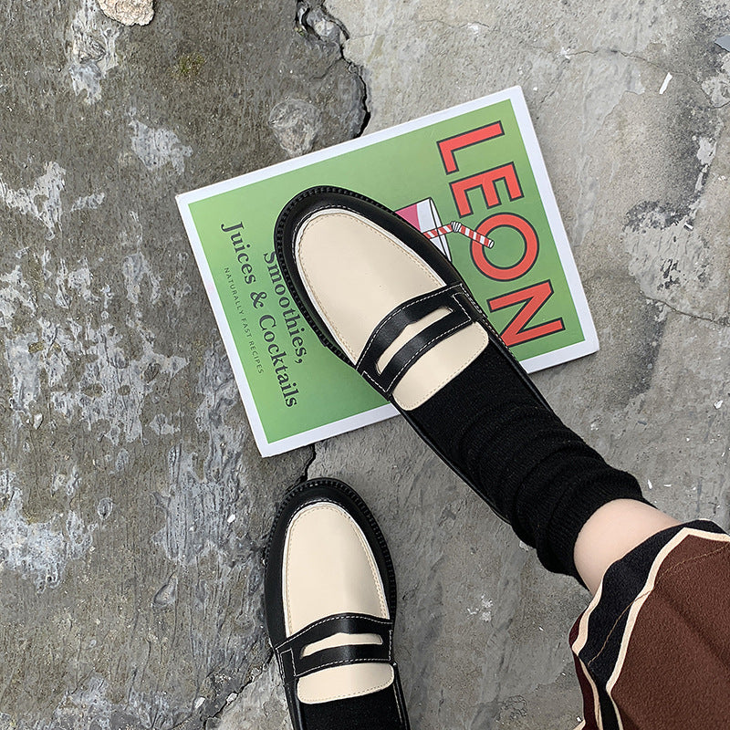 Vintage Slip-On Leather Shoes for Women