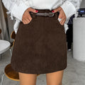 Retro Corduroy Casual Skirt For Women