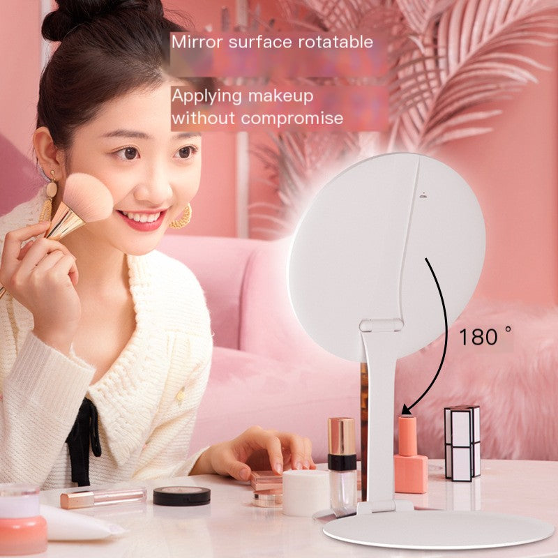 LED Makeup Mirror with Touch Control and Foldable Design