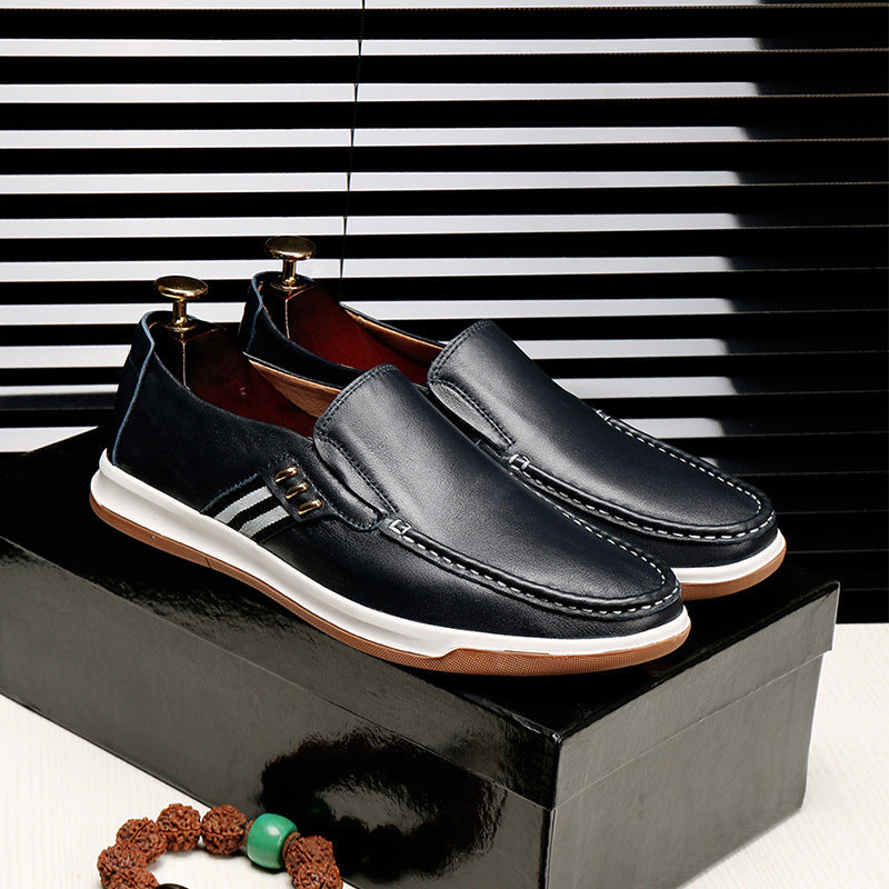 Genuine Leather Casual Men's Shoes - Fashion Brand