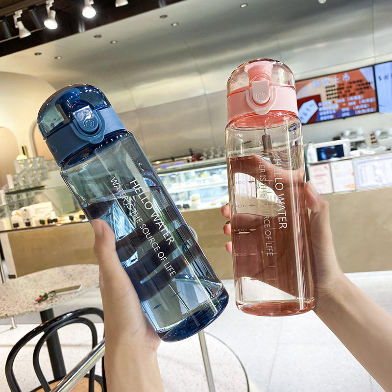 Portable Leakproof Water Bottle with Straw (1pc)