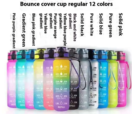 Gradient Color Sports Water Bottle