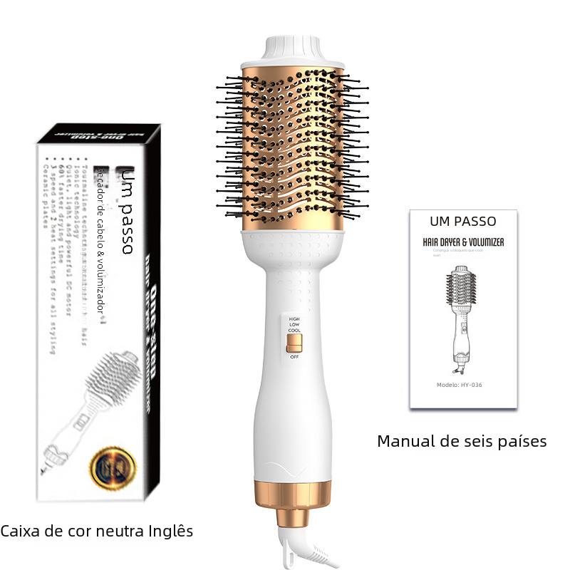 Black Gold Multifunctional Ionic Hair Dryer Brush