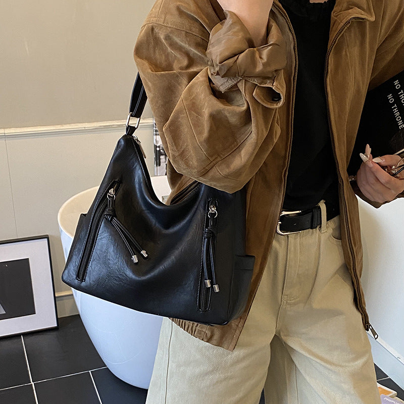 Womens Retro-Style Fashionable Casual High-Capacity Crossbody Bag