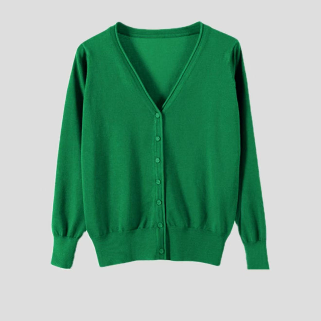 Women's Slim-fit SpringAutumn Plus-size Knitted Cardigan