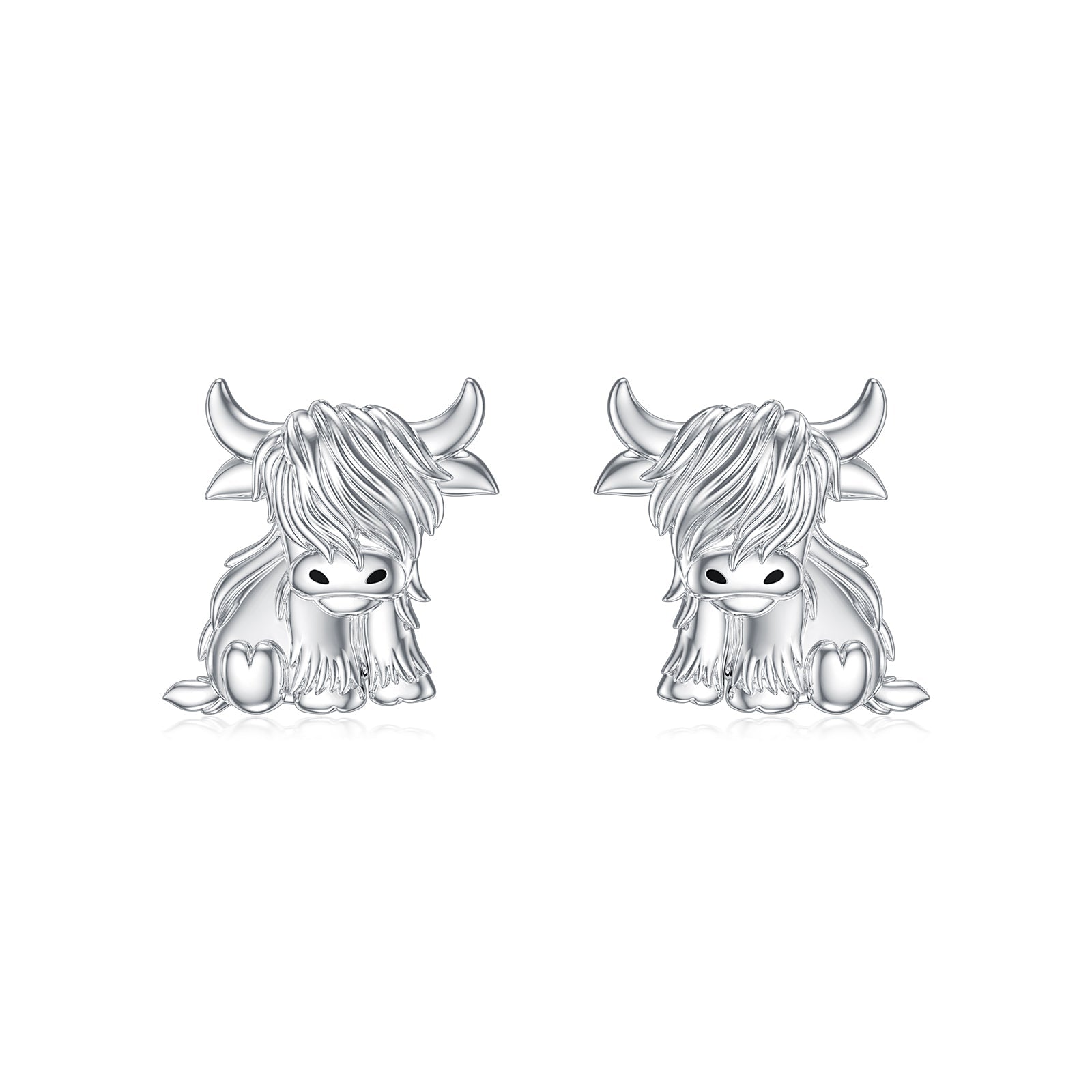 Highland Cow Earrings 925 Sterling Silver Cow Studs Earrings Highland Cow Jewelry Gifts