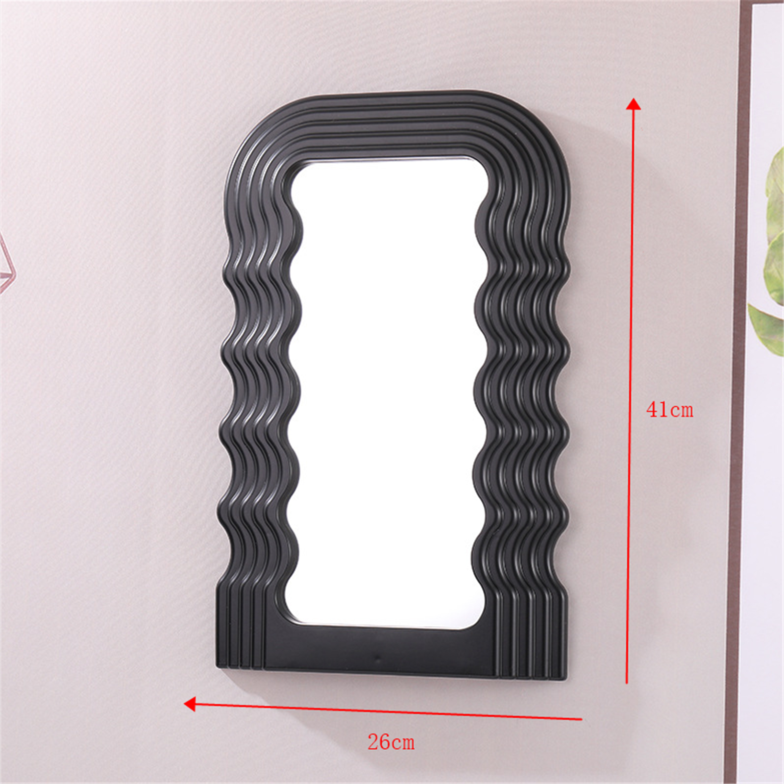 Wave Desktop Makeup Mirror for Entrance Decoration