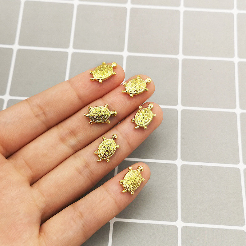 Little golden turtle mobile phone pendant