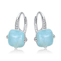 S925 Sterling Silver Aquamarine Earrings