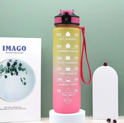 Gradient Color Sports Water Bottle
