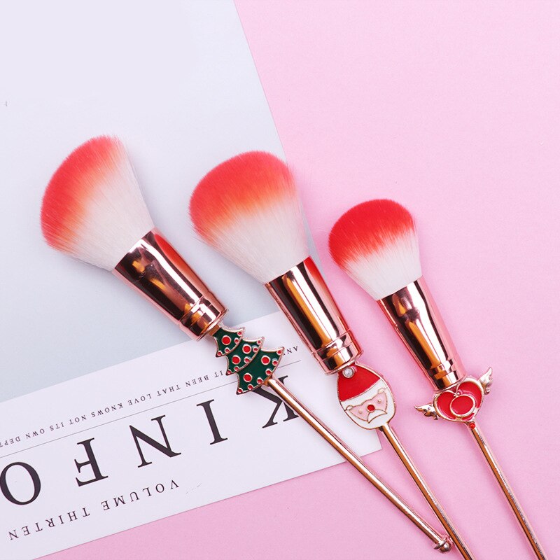 Christmas Reindeer Makeup Brush Set for Gifting