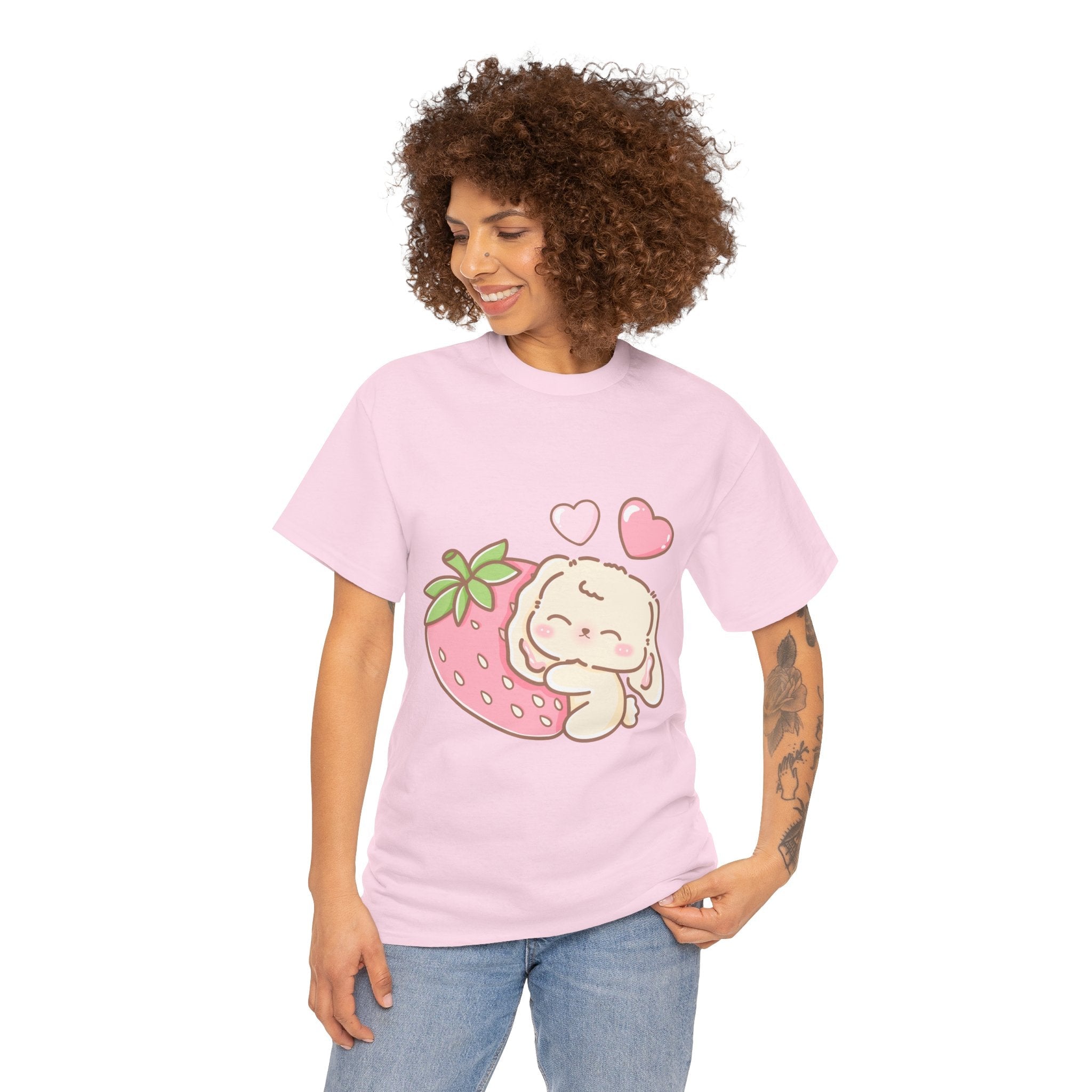 Cute Bunny Strawberry Play Tee