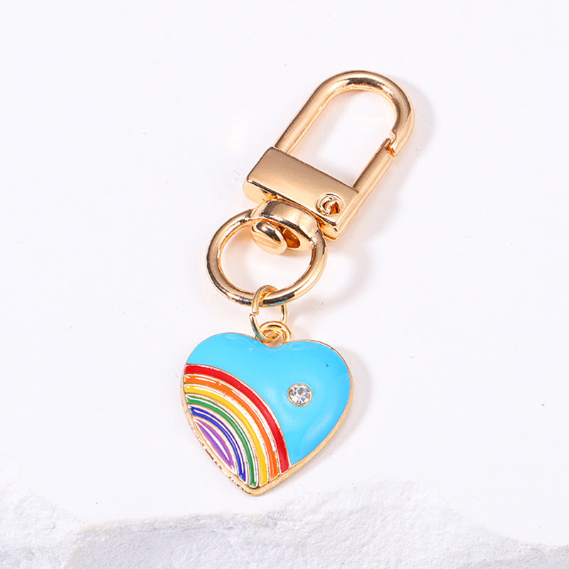 Rainbow Love Metal Keychains Handbag Ornaments