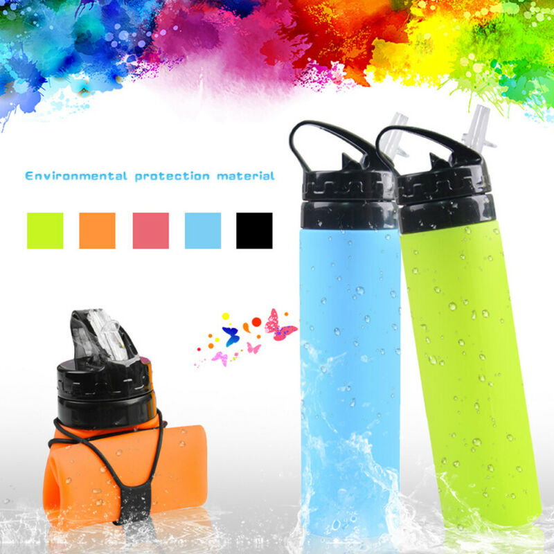 Silicone Sports Water Bottle for Outdoor Activities