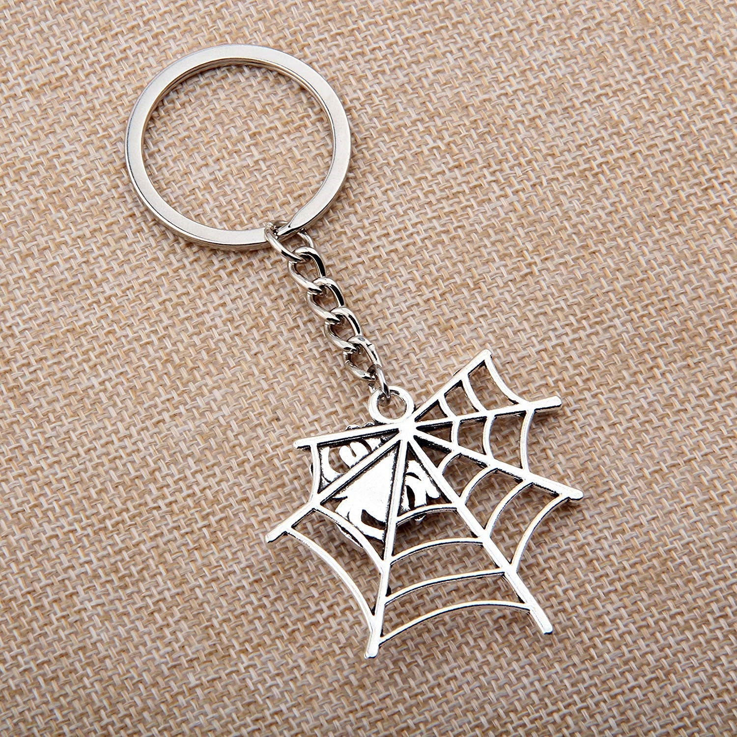 Europe And The United States Halloween Spider Web Shape Pendant Key Chain