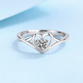 S925 Silver Ring Female Moissanite