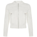 Girls' Design Wooden Ear Motorcycle Jacket