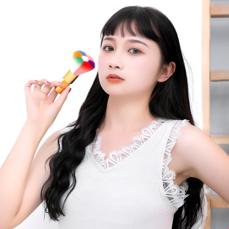 Golden Multifunctional Soft Makeup Brush for Nails