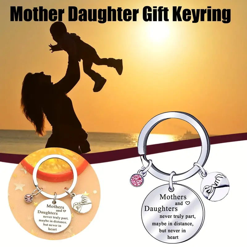Stainless Steel Keyring Gift for Mother and Daughter