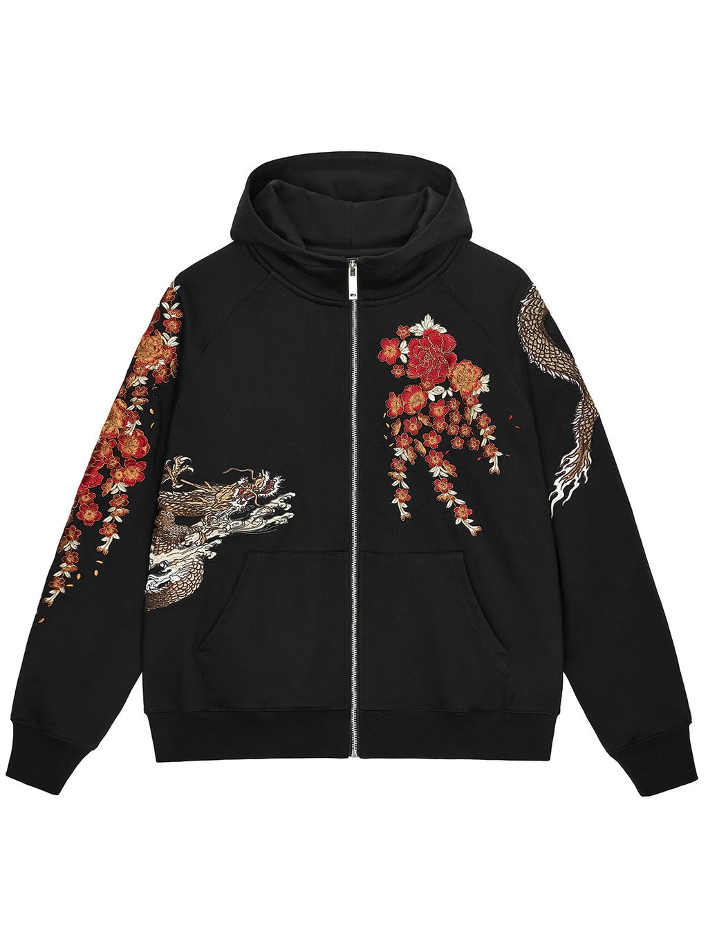 Heavy Duty Embroidered Hooded Cardigan With A Ziptrendy Streetwear Jacket