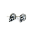 S925 Creative Distressed Half Skull Earrings