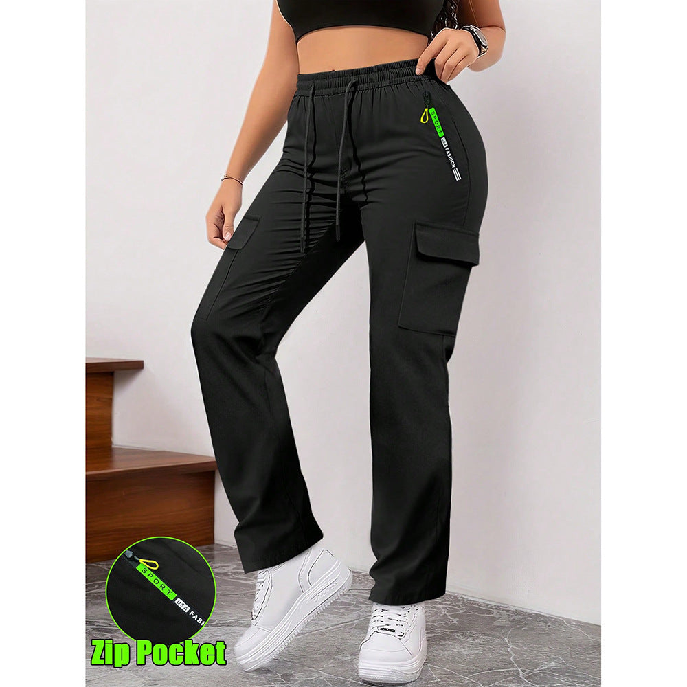 Women's Casual Retro Large Pocket Casual Pants