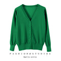 Women's Slim-fit SpringAutumn Plus-size Knitted Cardigan