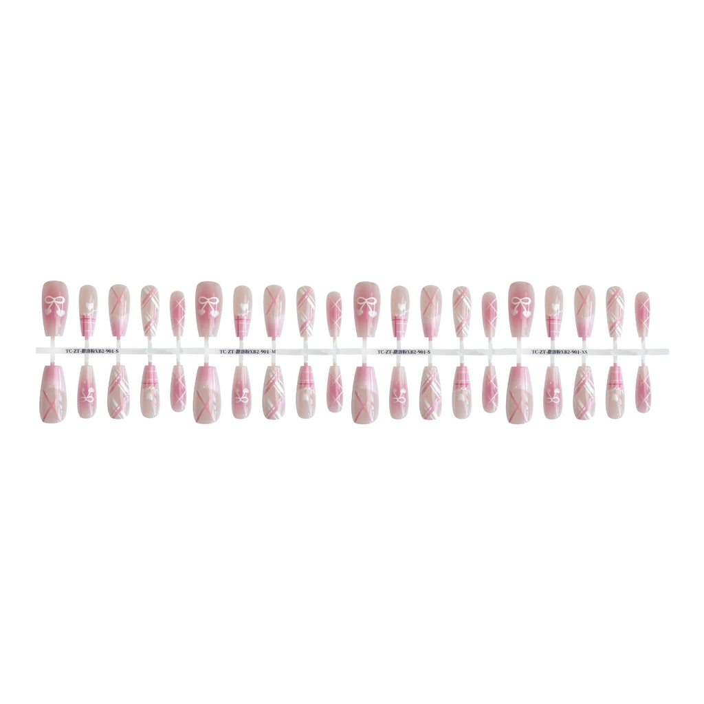 Dopamine Sweet Cool Butterfly Dark French Fake Nail Tip