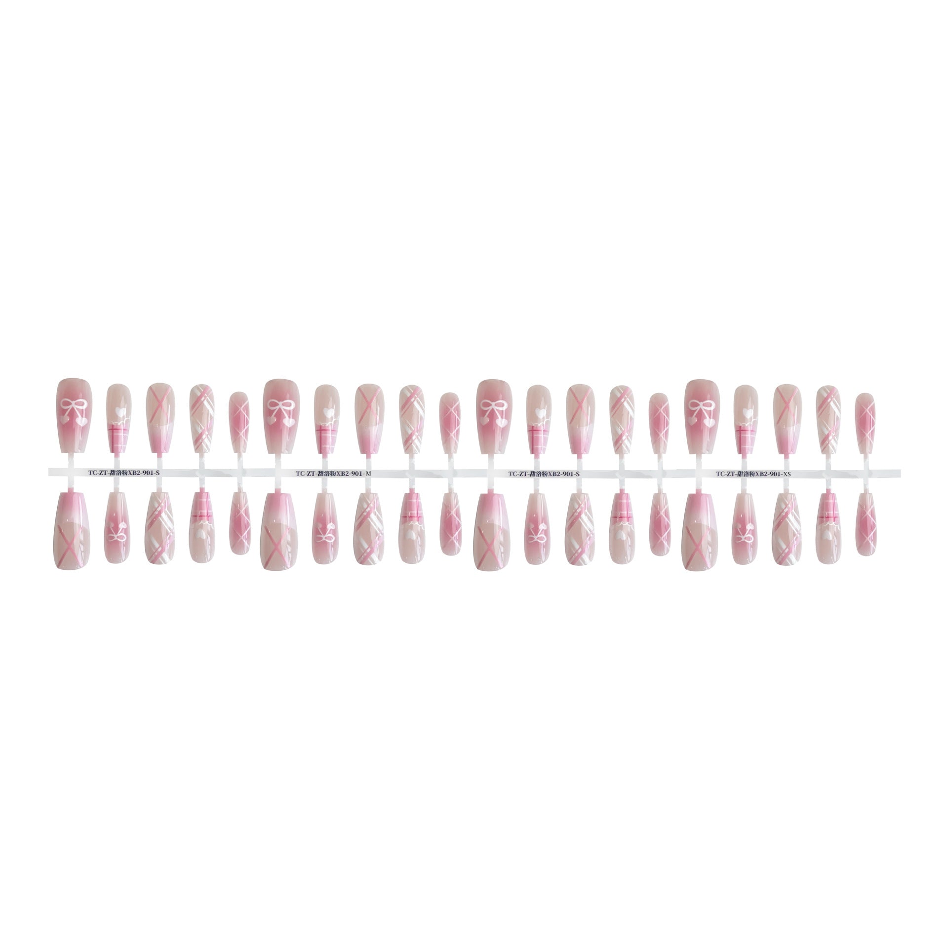 Dopamine Sweet Cool Butterfly Dark French Fake Nail Tip