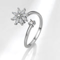 S925 Silver Snowflake Spinning Ring