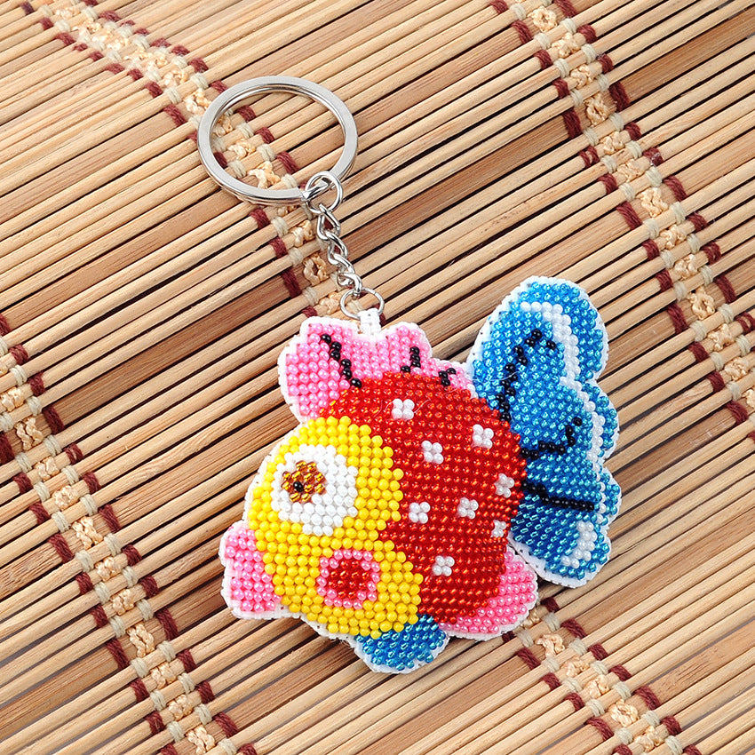Cute Handmade DIY Full Beaded Keychain Pendant