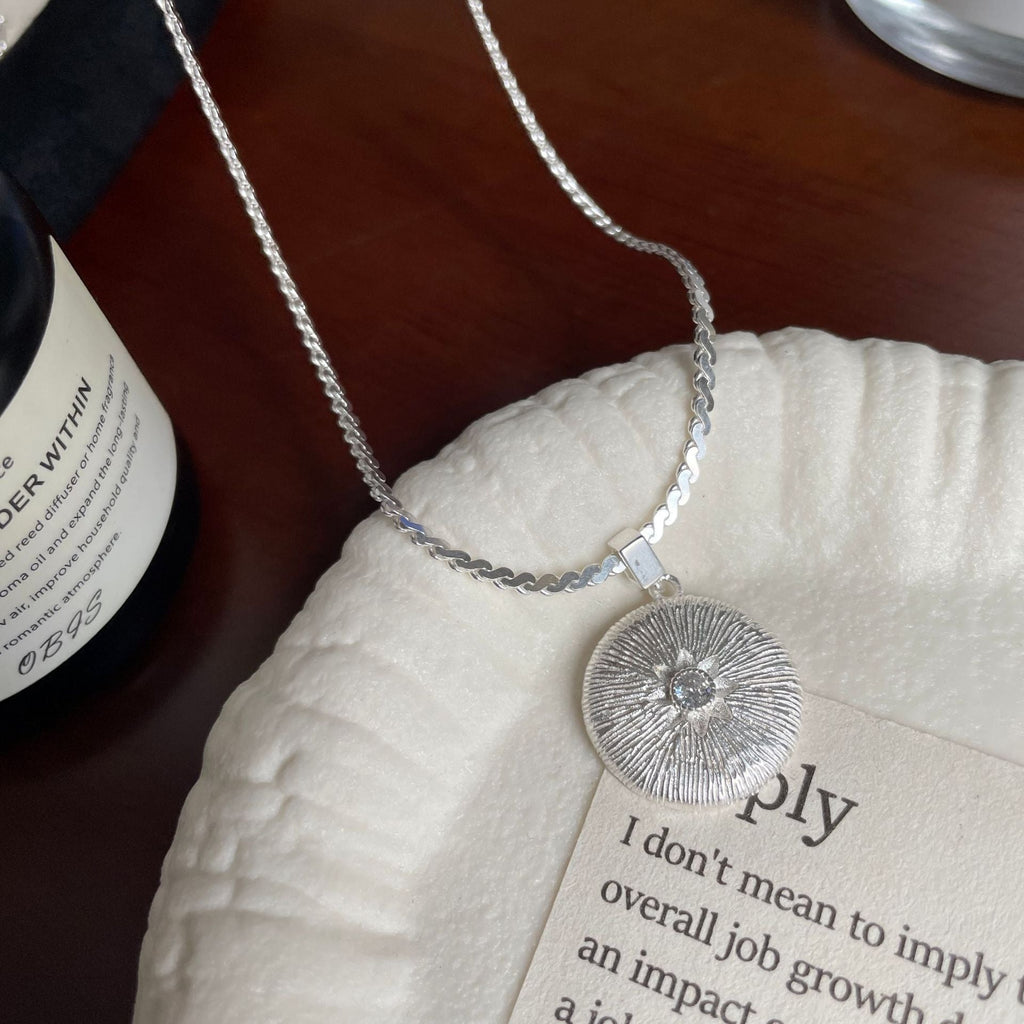S925 Sterling Silver Zircon Necklace