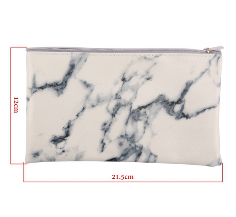 10-Piece Marble Pattern Makeup Brush Set