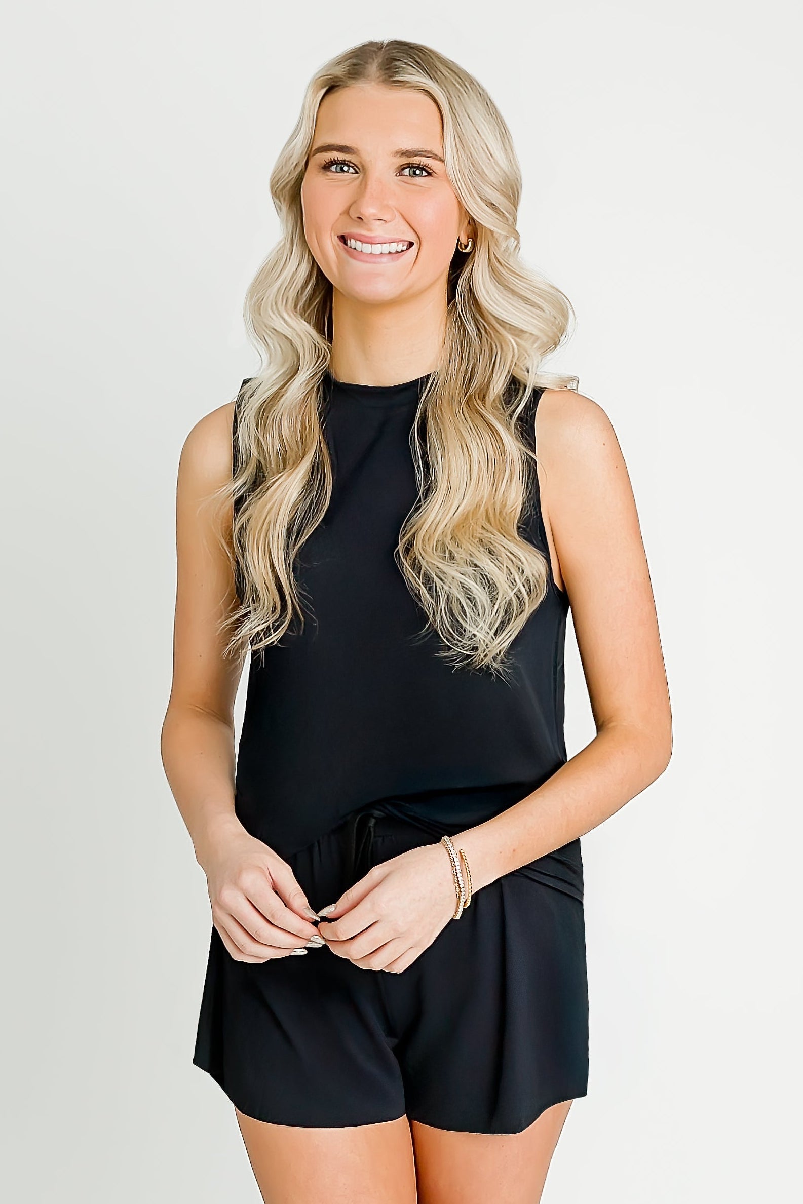 Black High Low Tank