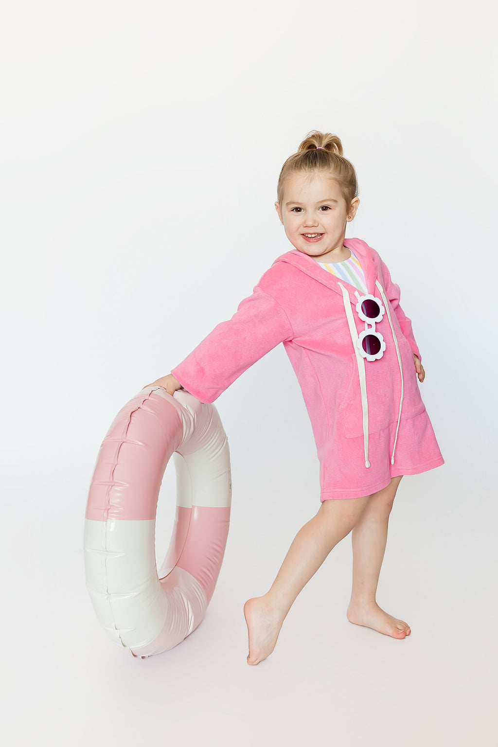 Terry Cloth Hot Pink Romper