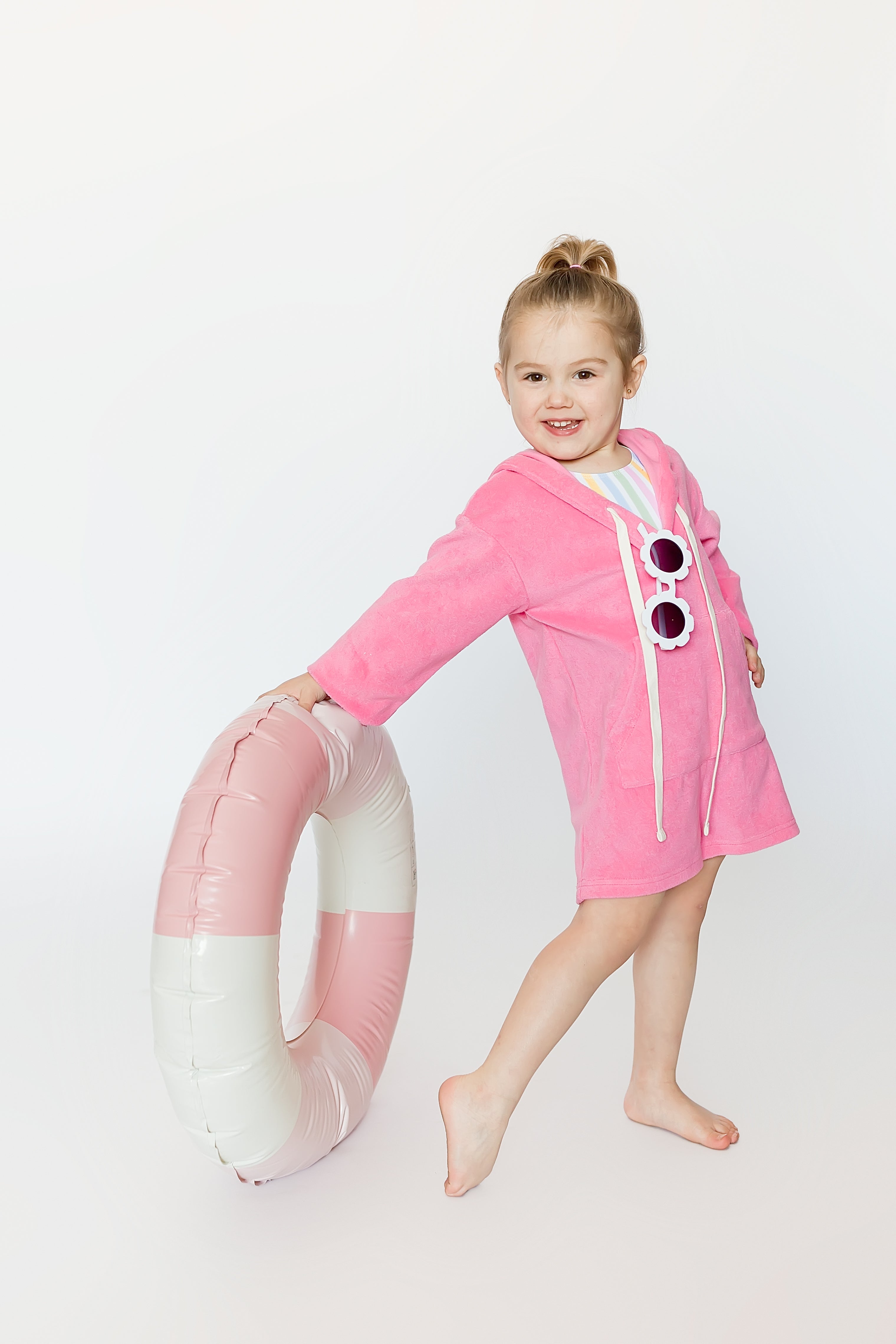 Terry Cloth Hot Pink Romper