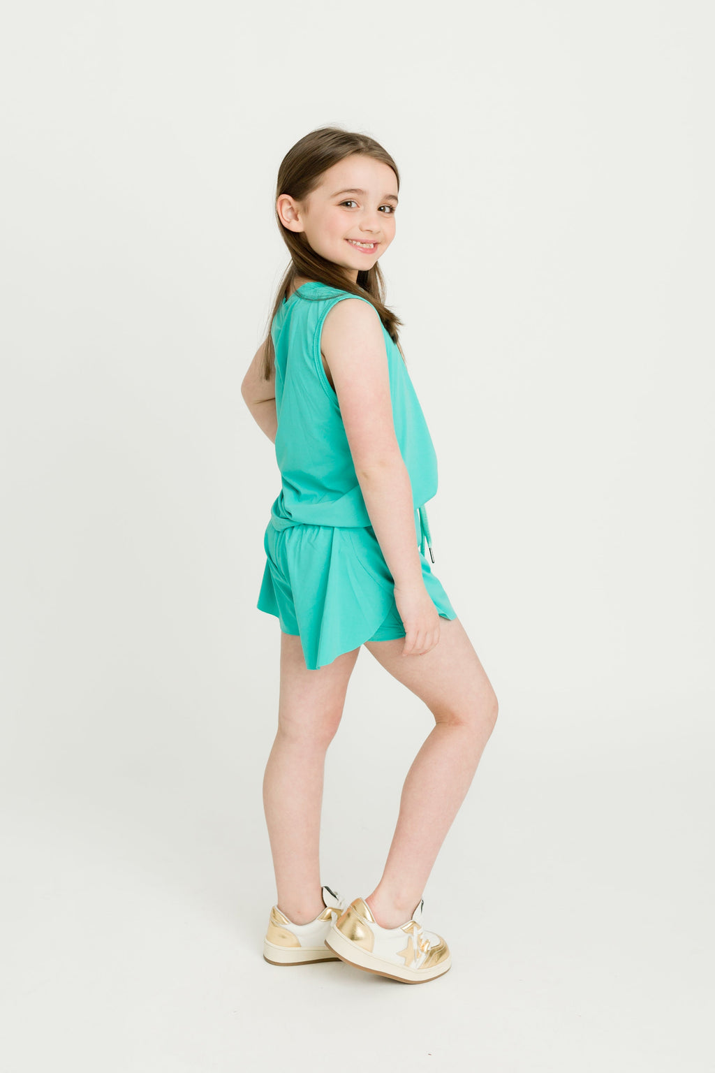 Teal Buttferfly Shorts