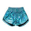 Aqua Metallic Shorts