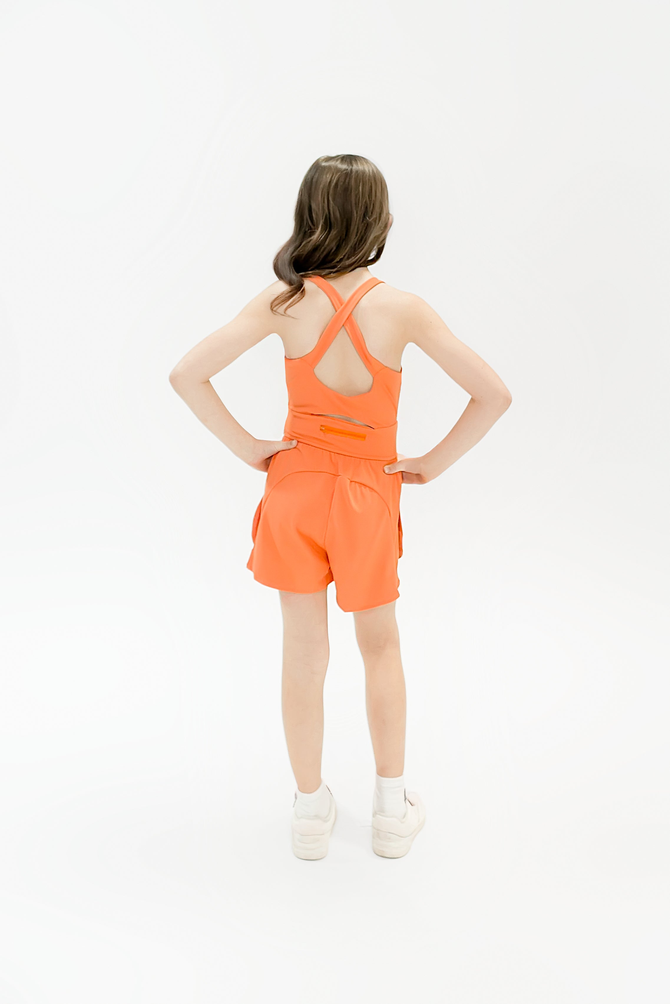 Haddie Romper - Tangerine